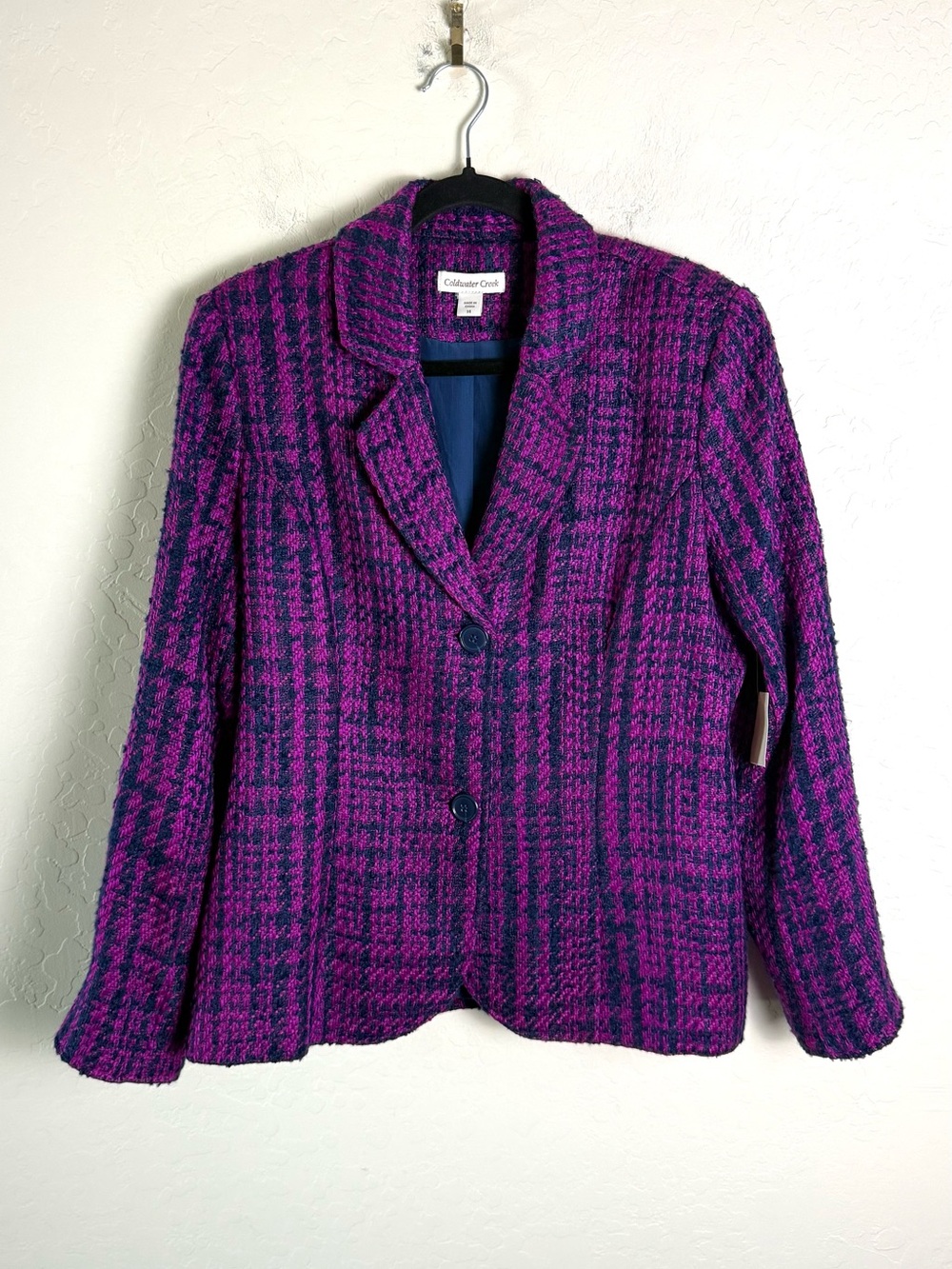 Coldwater Creek Jeweltone Tweed Jacket 14 NWT - Picture 2 of 14